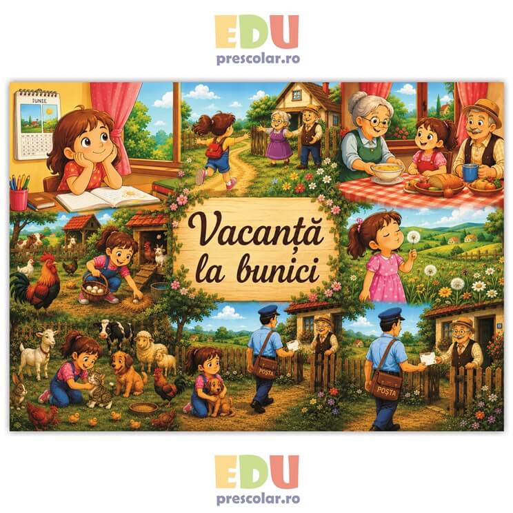 EDIA04 - vacanta la bunici poezie ilustrata